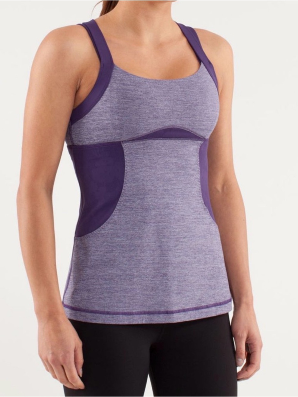 Lululemon Chaturanga Tank Heathered Concord Grape Size 8